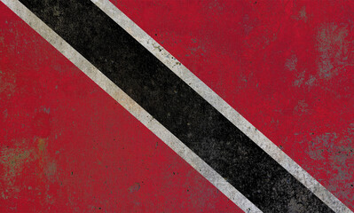 Bandera de Trinidad y Tobago estilo mural.