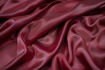 Obraz premium Red silk fabric flowing and forming elegant shapes for background