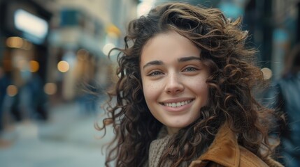 Fototapeta premium The smiling young woman