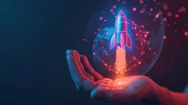 The rocket startup launch