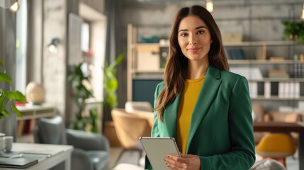 Fototapeta premium The Businesswoman with Tablet