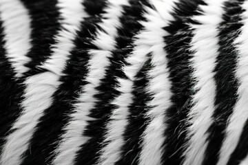 Close-up of black and white animal fur, creating a natural abstract pattern © juliars