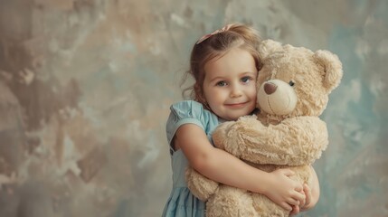 The girl with teddy bear
