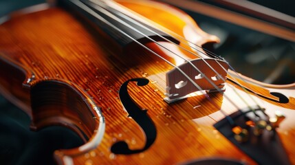 Fototapeta premium The Closeup of a Violin
