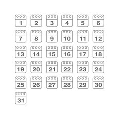 Vector set of icons. Daily, monthly, yearly calendar icon