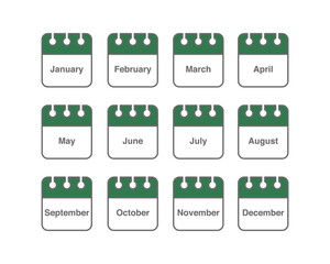 Vector set of icons. Daily, monthly, yearly calendar icon