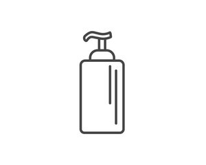 Vector icons of beauty, cosmetics and care. Bottle, jar, shower gel, face cream, body lotion, spray, ointment, paste.