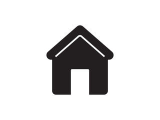Icon a house representation, isolated against a clean background. This simple vector symbol evokes a sense of warmth and security, embodying the concept of home.