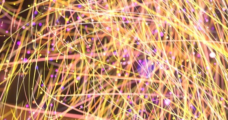 Flying inside digital data tunnel.