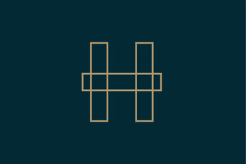Letter h logo design vector reality free image editable template 