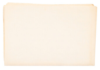 Naklejka premium Old vintage yellowed folded sheets of paper isolated on transparent background
