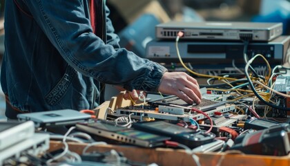 Tech donation drive  e waste collection for recycling, repair, and reuse of gadgets