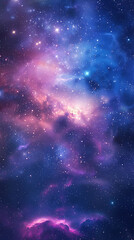 Fototapeta premium A cosmic nebula with blue, pink, and purple hues, evoking wonder and mystery, perfect for science fiction and fantasy designs. 