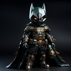 Fototapeta premium The futuristic knight wears an intricate armored suit. The design suggests a sense of nobility. Perhaps this character hails from a sci-fi or fantasy universe, ready to embark on epic quests