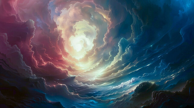 Enchanted Portal with Swirling Mists and Crackling Arcane Energy