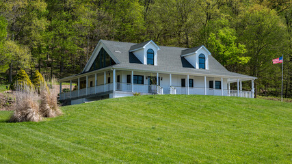 Big White House Near the Mississippi River in Missouri