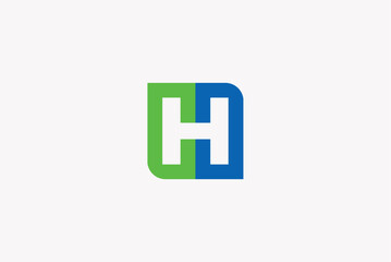 Letter h logo design vector reality free image editable template 