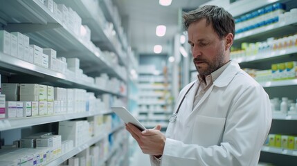 Fototapeta premium pharmacist in pharmacy