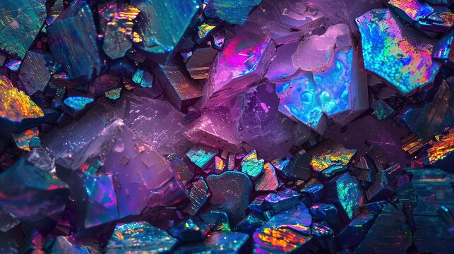 Iridescent Opal Texture: Colorful Stone Background