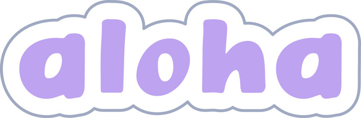 Aloha Lettering Sticker