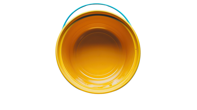 Bucket top view on transparent background