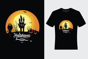 High-quality Halloween Witch or pumpkin t shirt design 