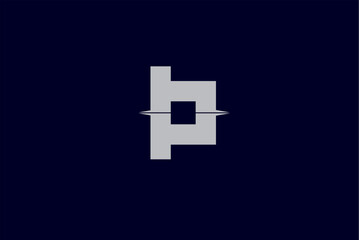 Letter H P logo design vector image editable