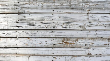 Texture of horizontal white wooden planks for background