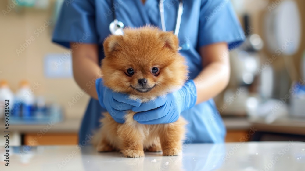 Poster The vet and the puppy