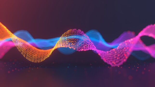 Quantum wave function mathematical description of a particle's quantum state, essential for calculating probabilities in quantum mechanics. Background Illustration, Bright color tones, , Minimalism,