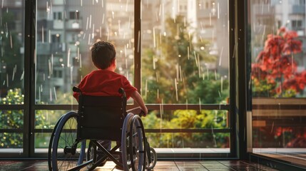 Obraz premium The child in wheelchair
