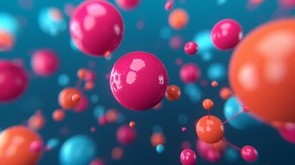 Quantum chromodynamics study of strong interactions among quarks and gluons, fundamental in understanding nuclear physics and particle behavior. Background Illustration, Bright color tones, ,