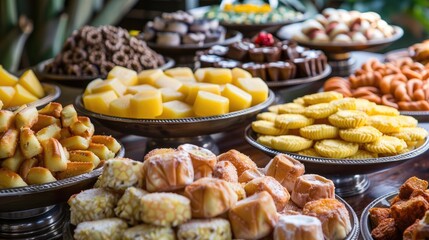 Fototapeta premium Traditional Brazilian June festival snacks and desserts