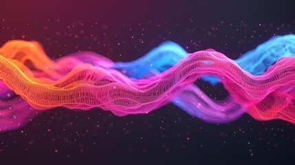 Fototapeta premium Dynamics study of motion and change in quantum systems, essential for understanding particle behavior and quantum phenomena. Background Illustration, Bright color tones, , Minimalism,