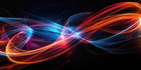 Fototapeta premium Abstract Colorful Light Trails