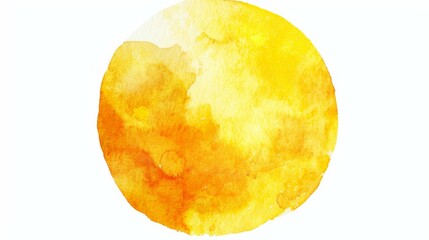 An abstract watercolor art piece featuring a vibrant yellow and orange splash on white paper, evoking warmth, creativity, and a sense of artistic expression.