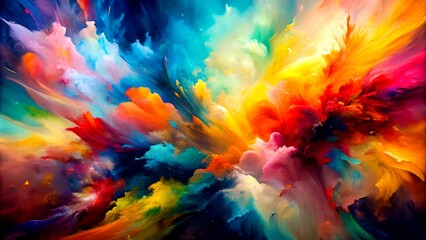 A Symphony of Colors in Abstract Expressionism: A Vivid Dance of Shapes and Hues Generative AI Digital art generation