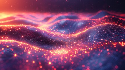 Quantum noise refers to the random fluctuations that affect quantum systems challenging the accuracy and reliability of quantum computations and measurements Background Illustration, Bright color