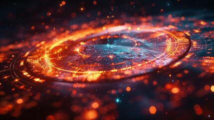 Quantum metrology uses quantum states to improve measurement precision beyond classical limits impacting fields like timekeeping and gravitational wave detection Background Illustration, Bright color