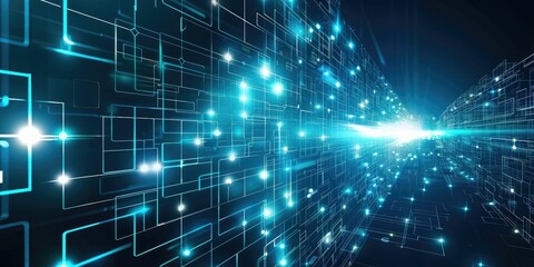 Naklejka premium Digital Network Tunnel