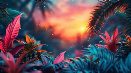 Colorful nature scenes bring vibrancy and life to digital artwork with a variety of hues capturing the beauty of natural environments for creative backgrounds and designs Background Illustration,