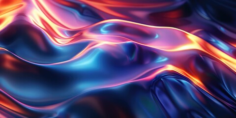 Fototapeta premium Abstract Liquid Wave with Neon Colors