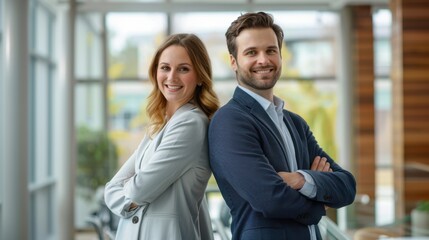 The confident business team