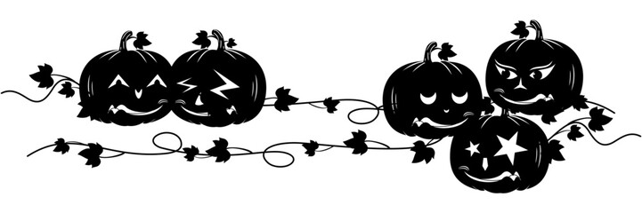 line art pumpkinline art pumpkin silhouette illustration background for a halloween day