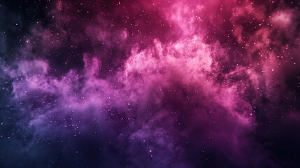 Fototapeta premium Cosmic Dark Pink Purple Nebula. Abstract Galaxy Wallpaper Background