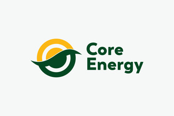Core energy solar system logo design business name ideas vector image editable 