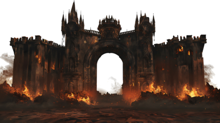 The inferno Gates isolated on withe background