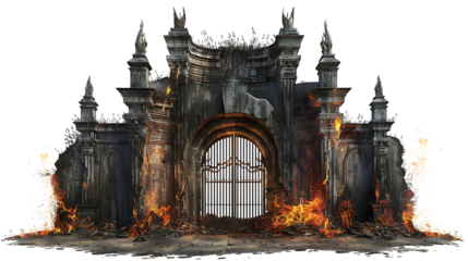 The inferno Gates isolated on withe background