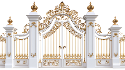 The Pearly Gates in te border isolated on withe background.