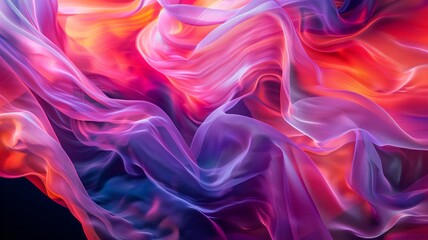 Obraz premium An abstract composition of multicolored waves created from flowing paints and lines